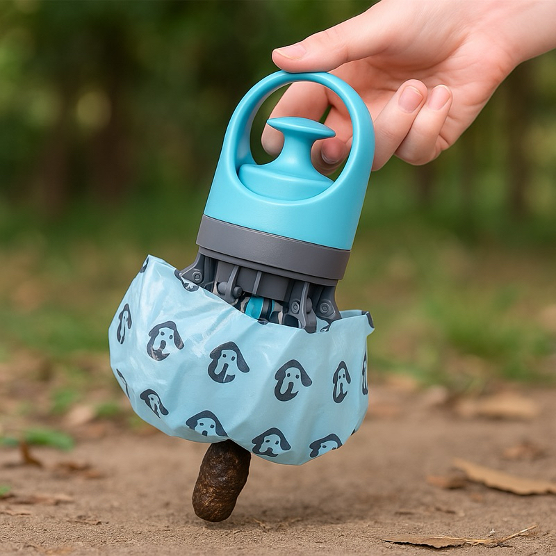 Pegador de Cocô Portátil para Cachorro Gato Compacto Coletor de Fezes Higiênico Passeio Pet