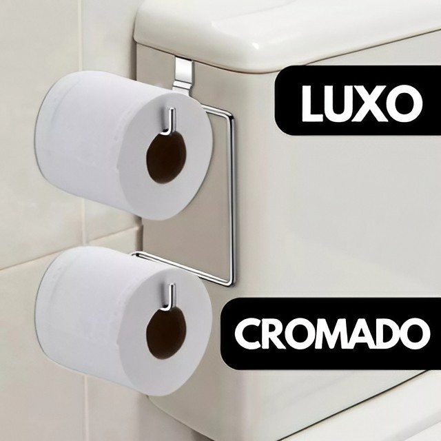 Suporte Papel Higiênico Duplo Para Caixa Acoplada
