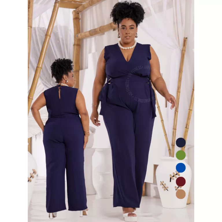 Macacão Social Plus Size Longo Curve Feminino Dun