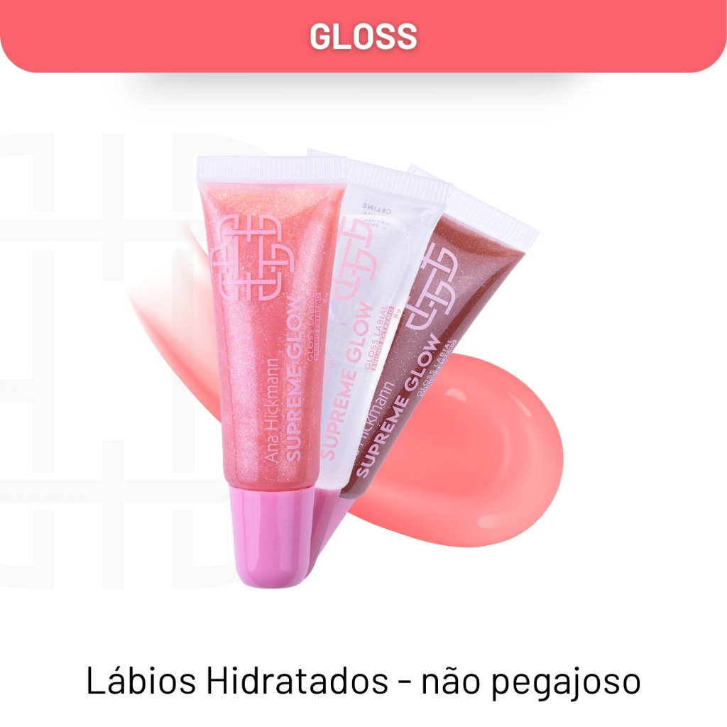 Gloss Supreme Glow Efeito 3D Labios Volumosos 4 Cores Ana Hickmann