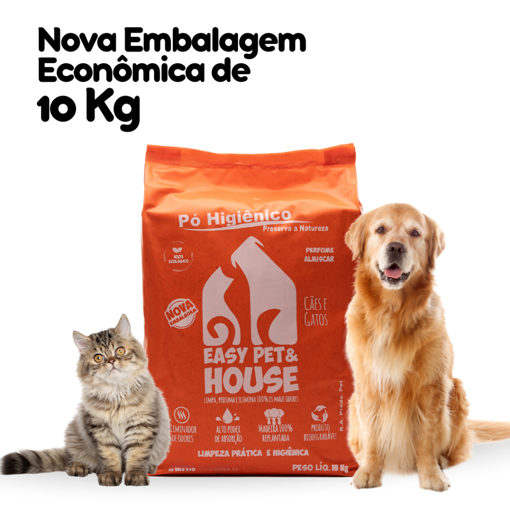 10 Kg Pó Higiênico Neutralizador de Odores – Easy Pet E House