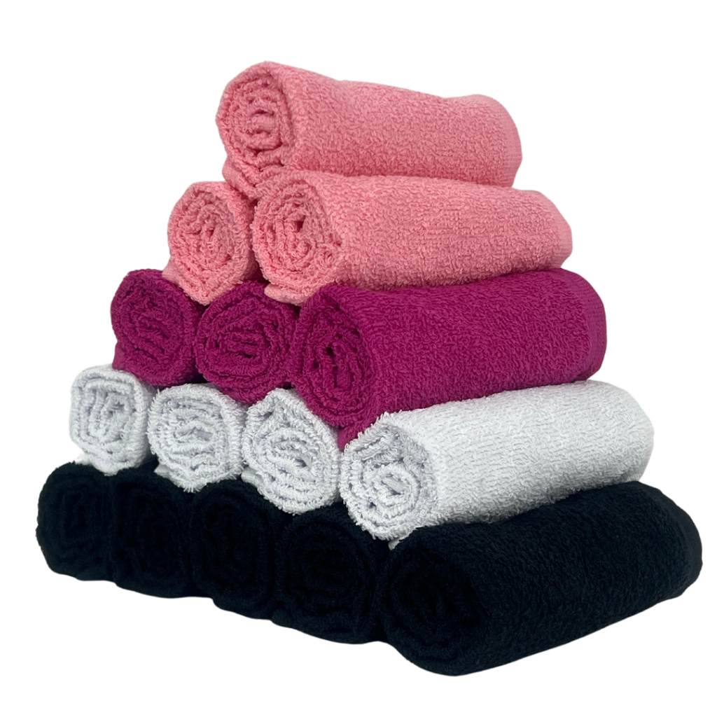 Kit com 10 Toalhas de Salão para Manicure Mãos 27x45cm 100% Algodão