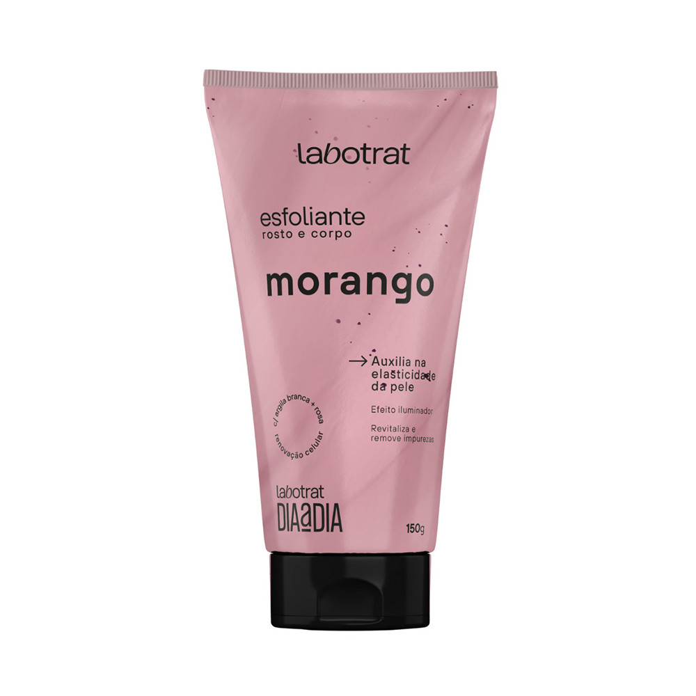 Esfoliante Rosto e Corpo Morango Argila Rosa Labotrat 150g