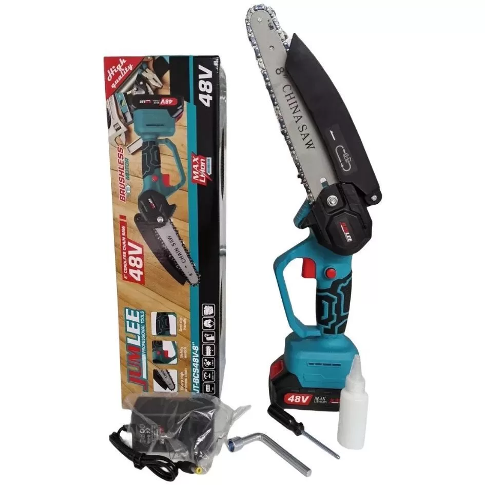 Motosserra Leve e portátil mini motosserra elétrica Bateria de lítio