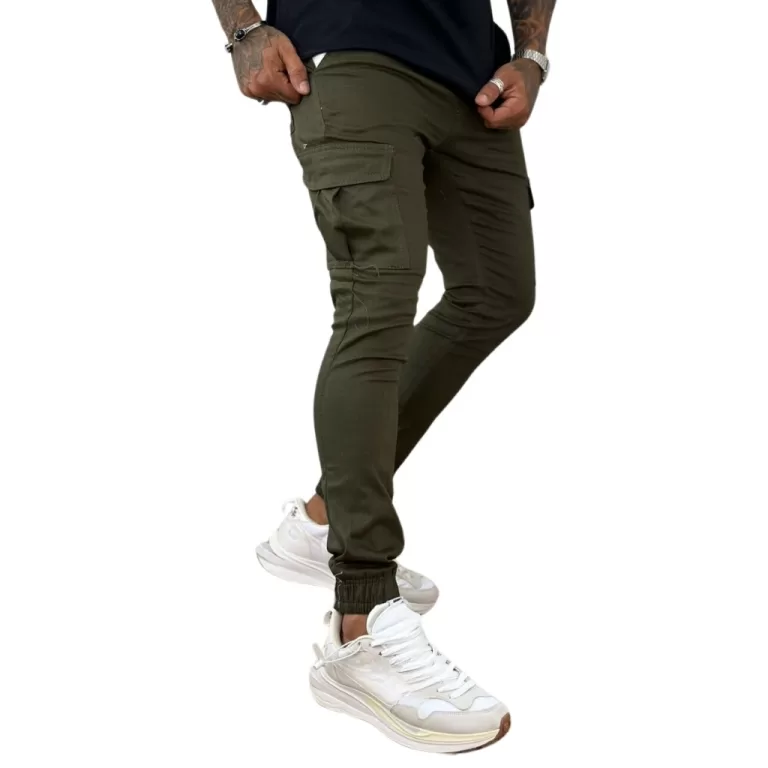Jogger Masculina Sarja Bolsos Táticos