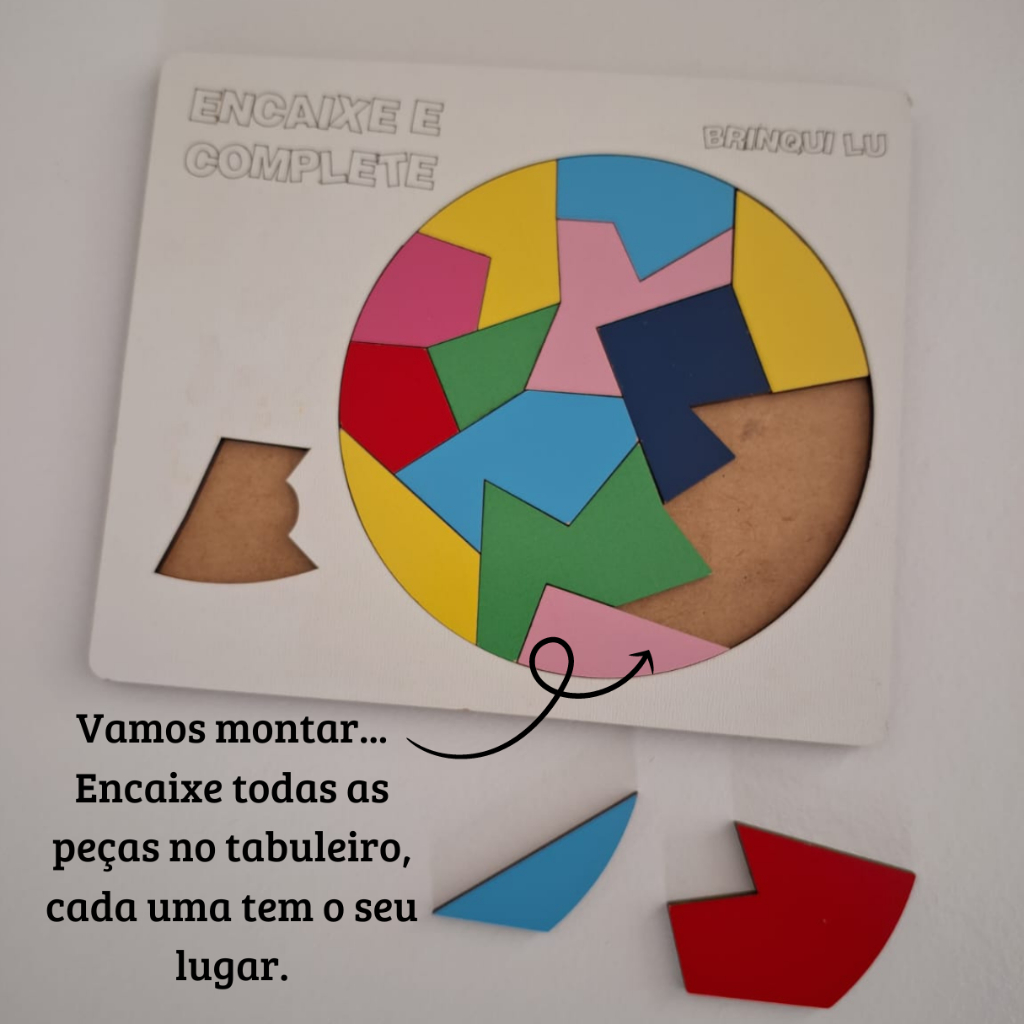 Tabuleiro de Encaixe e Complete 01 – Brinqui Lu MDF