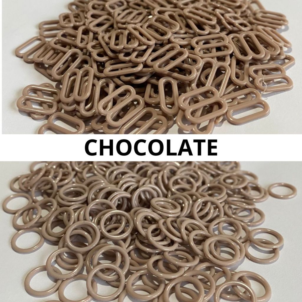 Argola e Regulador de Plástico Para Alça de Sutiã – 18 mm – Pacote C/ 100 Pares