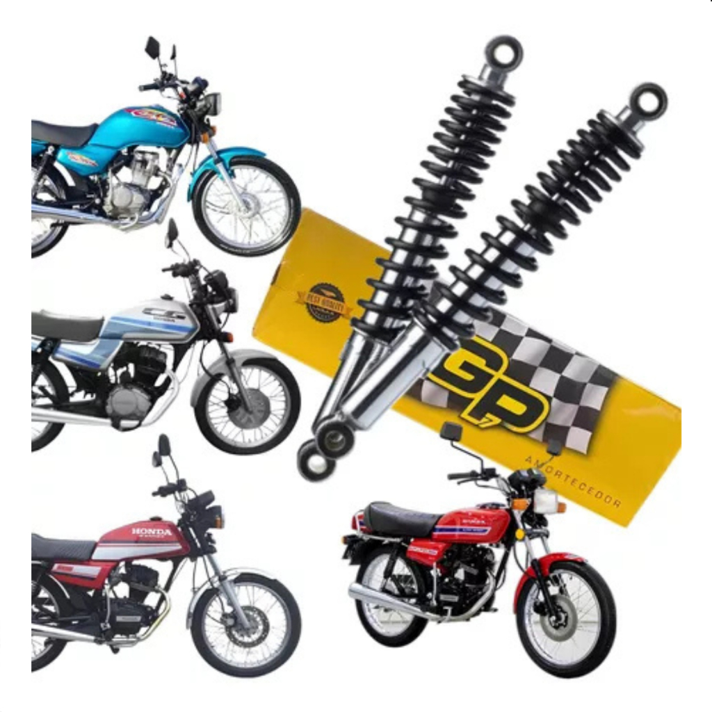 Par De Amortecedor Com Regulagem Honda Cg 125 1983 A 1999