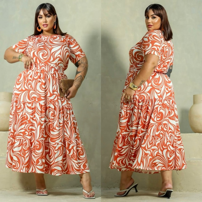 Conjunto PLUS SIZE feminino lançamento moda evangélica casual tamanho 46 ao 54 elegante midi longo