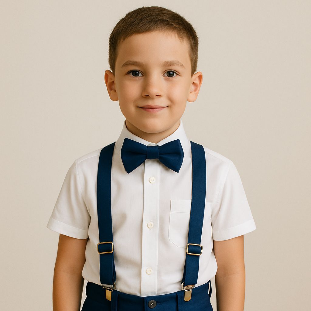 Suspensório Infantil Com Regulagem Gravata Borboleta Para Festas Casamento Menino e Menina