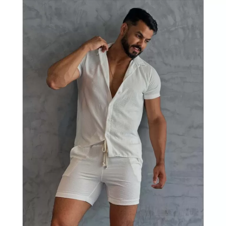 Conjunto Masculino Luxo Bermuda Short+ CamisaCamis