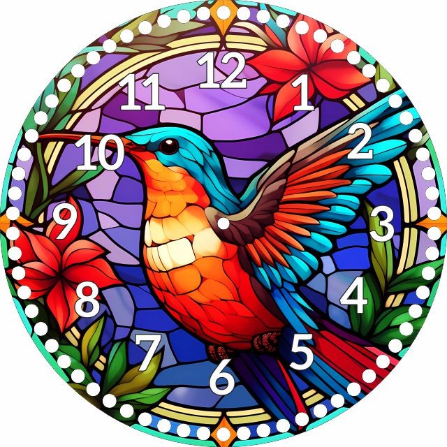 Base Relógio Beija-Flor Mod2 – Arte Estilo 