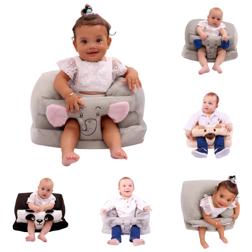 Cadeira De Apoio Para Sofá Bebê Bonitinho Pelúcia Sentar Alimentação Confortável Ninho De Lavável Se