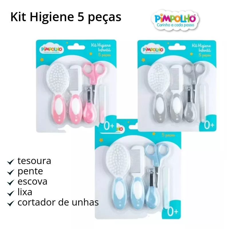 Kit de cuidado Higiene para Bebê Pimpolho 5 peças 9260