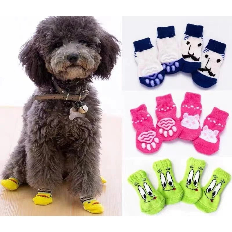 Meia Para Pets Cachorro e Gato Tamanho P M G KIT com 4 Peças