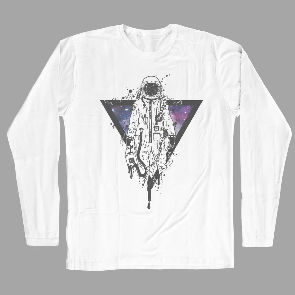 Camiseta Tumblr Astronauta Manga Longa