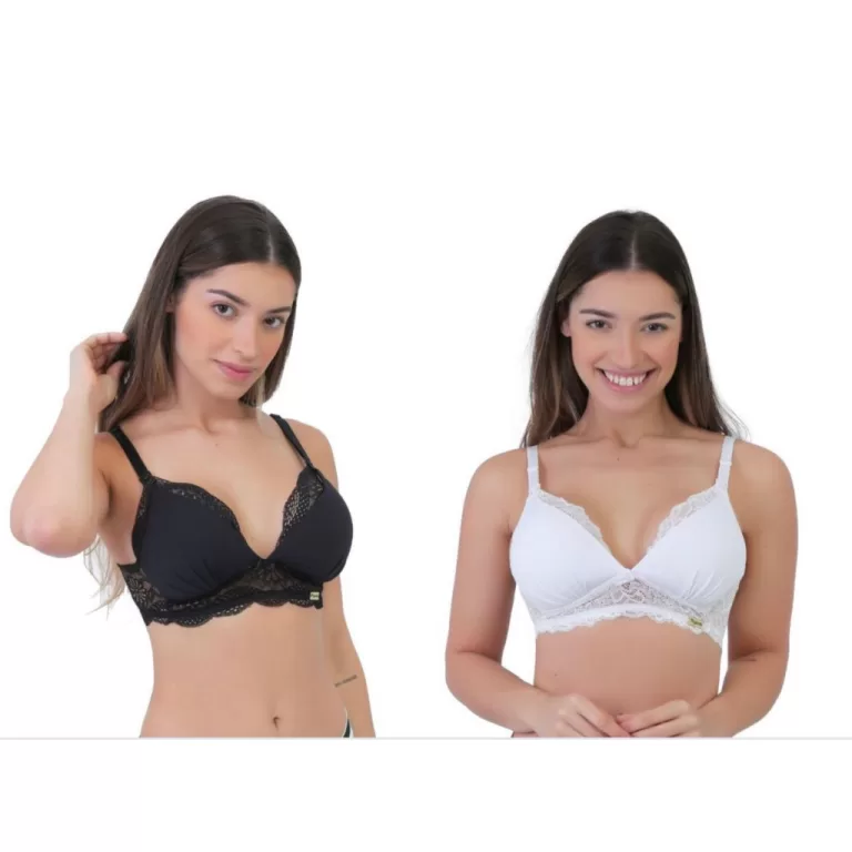 Kit 2 Sutiãs  Amamentação Bojo Soft Forro Vazad