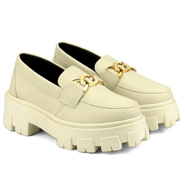 Mocassim Feminino Plataforma Bloqueira Tratorado O
