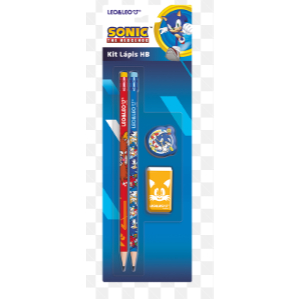 Kit Escolar Sonic HB com 4 Peças em Blister