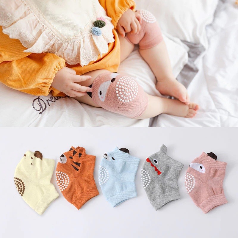 Joelheiras Baby Toddler Algodão Puro Resistente a Choques para Crianças Gatinha