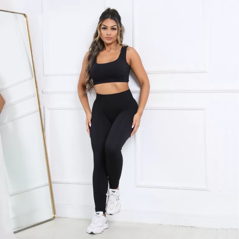 Conjunto Calça E Top Academia Feminino Moda Fitne