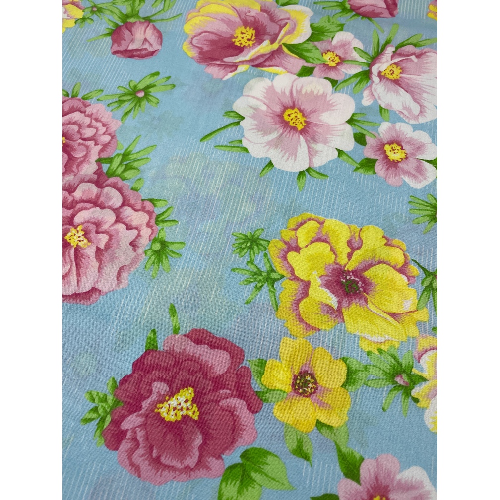 Tecido Tricoline Estampado 100% Algodão – Flores