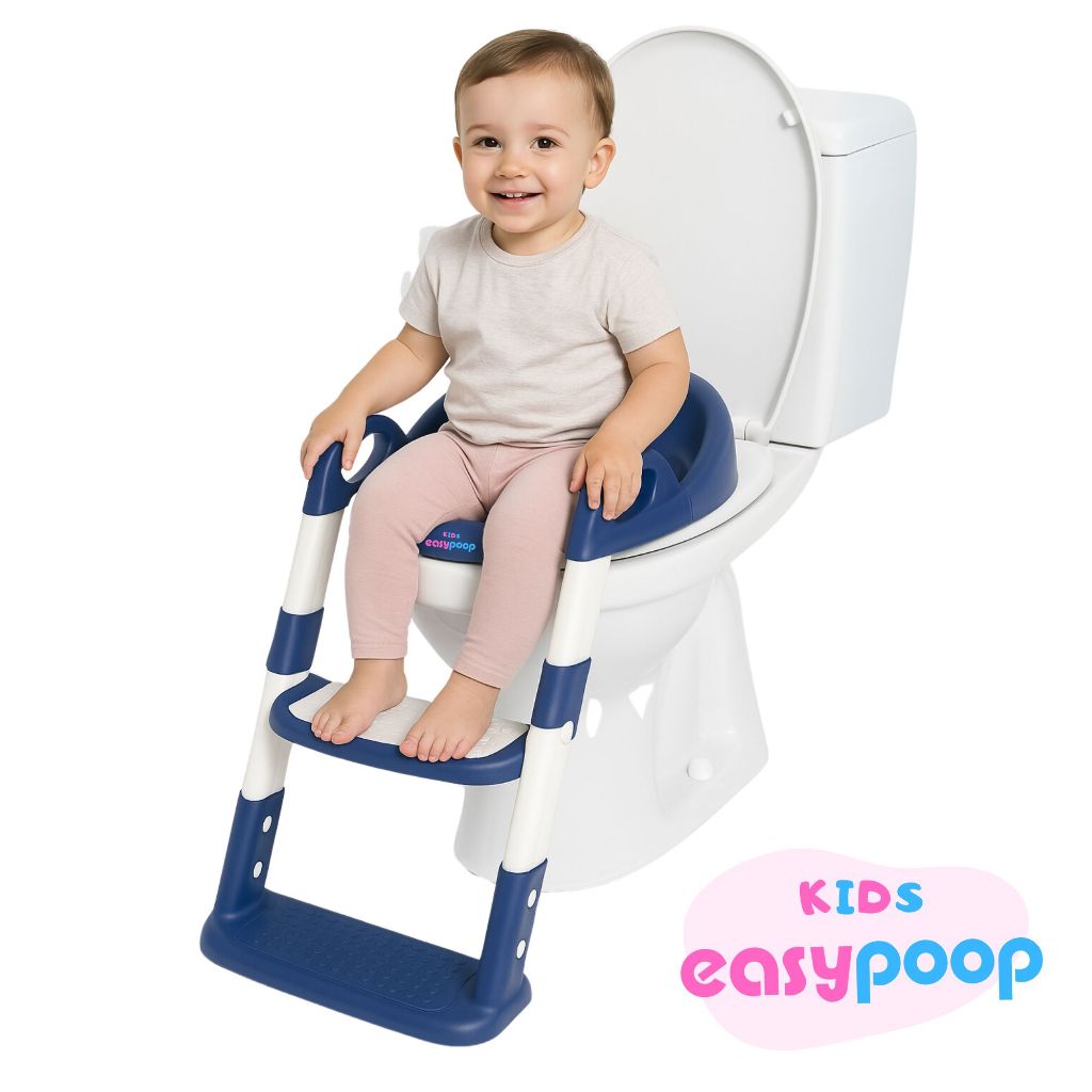 Assento Redutor Infantil Desfralde Bebê Para Vaso Sanitário Troninho com Escada EASYPOOP Kids