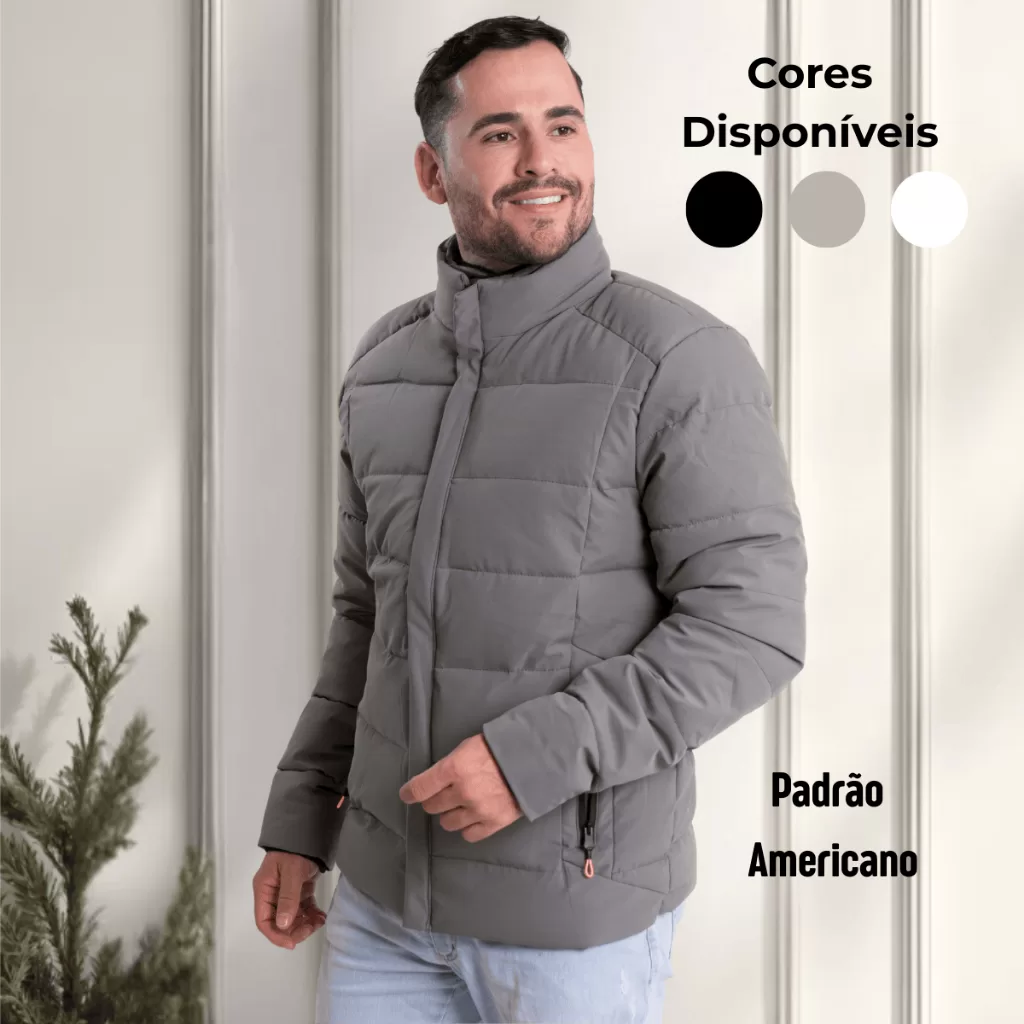 Jaqueta Bobojaco Puffer De Nylon Resistente A Água
