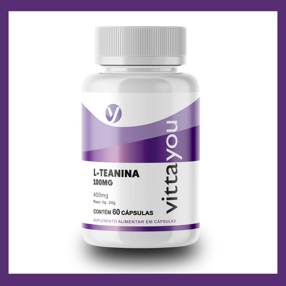 L-Teanina 100mg | 60 Cápsulas | Controle da Ansiedade e Aumento de Foco