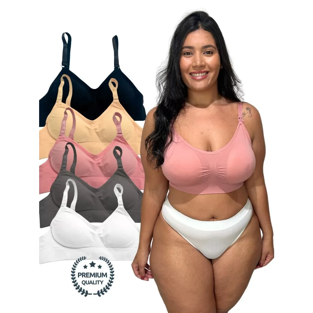 Sutiã Alta Sustentação Bojo Removível PLUS SIZE Reforçado Alça Com Regulagem Feminino