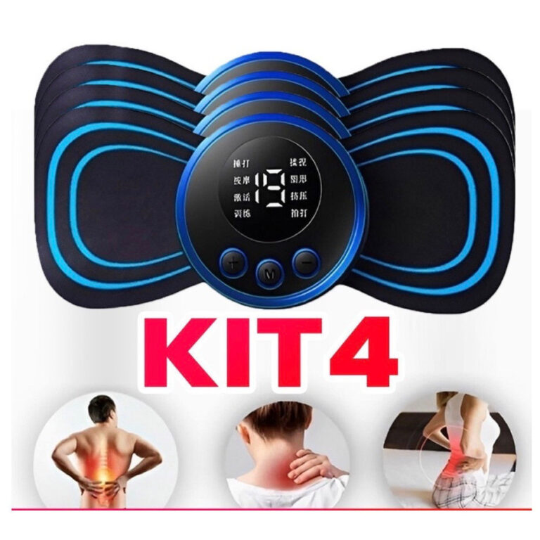 Kit Mini Massageador Elétrico Portátil Cervical 