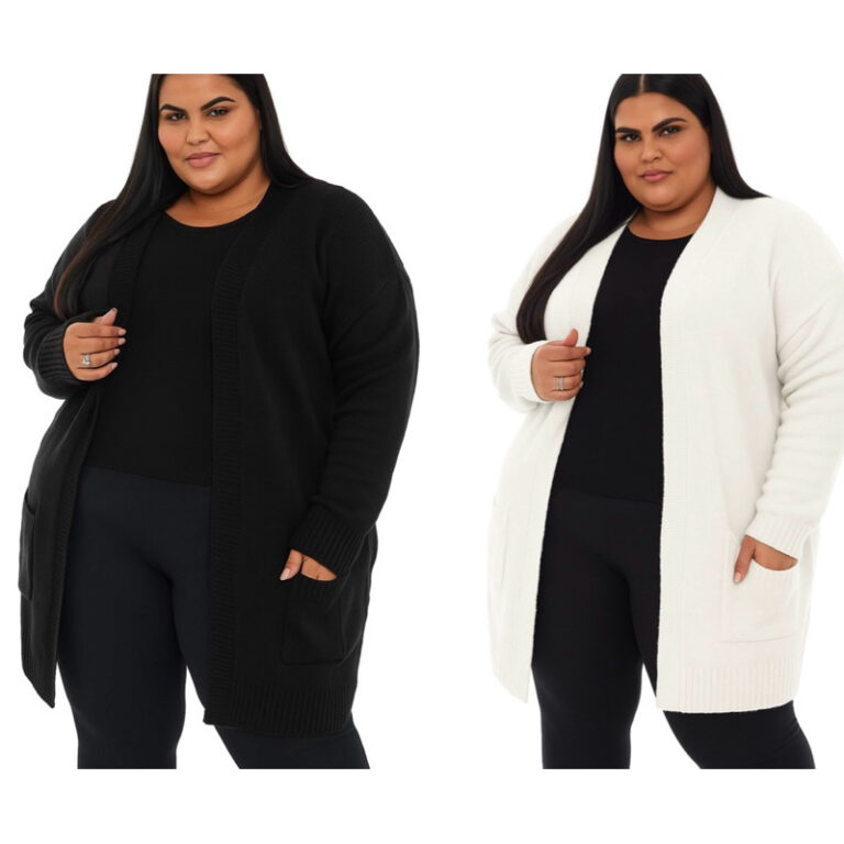 Kit 2 Cardigan Casaco Blusa de Frio Tricot Plus Si