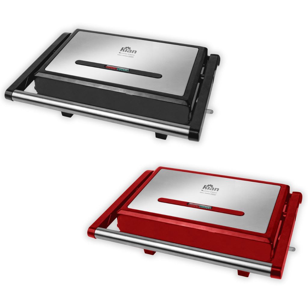 Sanduicheira e Grill Panini 1200W Press 2 Em 1 Para Sanduiches E Crepes Churrasqueira Casa – Kian