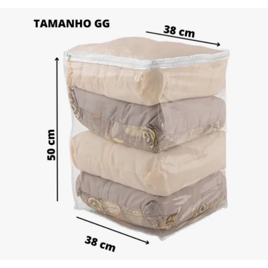 Kit 5 Sacos Organizadores Multiuso Grande Com Zíp