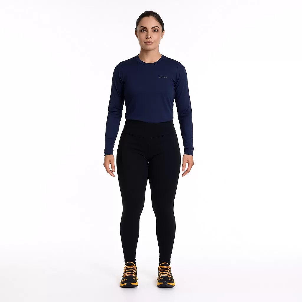 Calça Legging Hard Black Trail Montain Feminina Preta