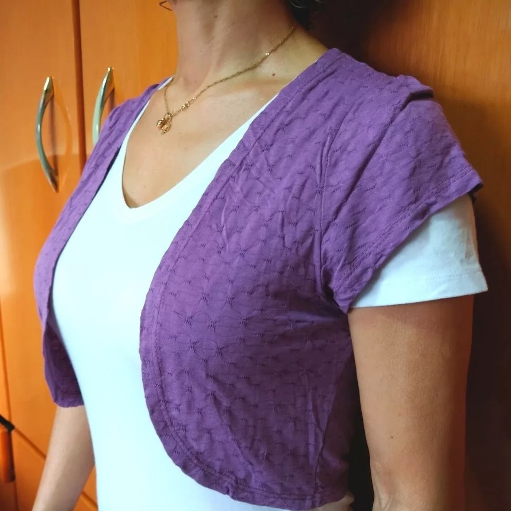 Bolero Feminino Roxo Atacado Promoção bolerinho colete blusinha blusa promo aproveite