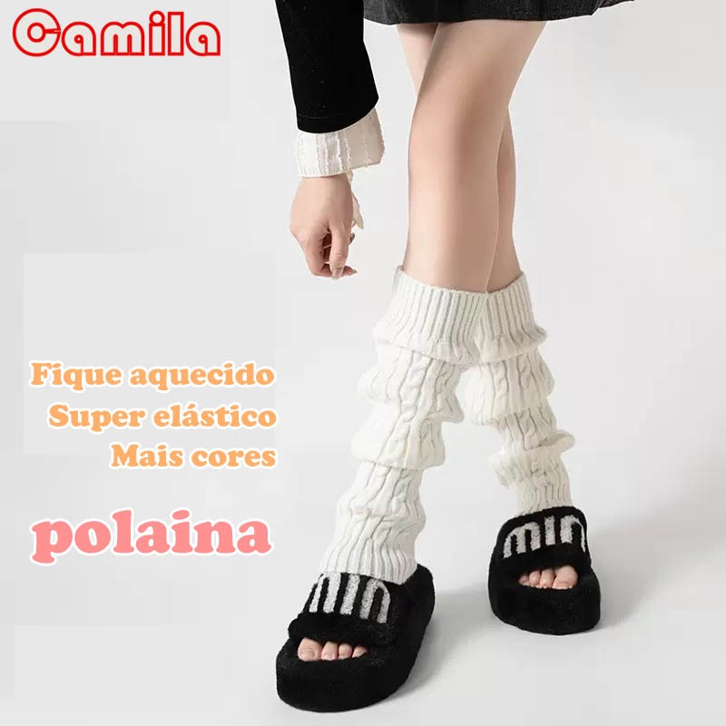 Polaina Infantil em Tricô para Bebê e Criança  Meia Perneira de Lã para Ballet, Ginástica e Inverno