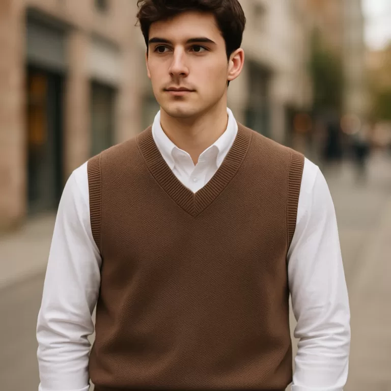 Colete Masculino Tricô Lã Pullover Social Invern