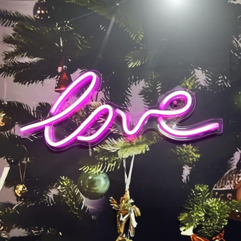 Placa led neon love – com fonte 30cm