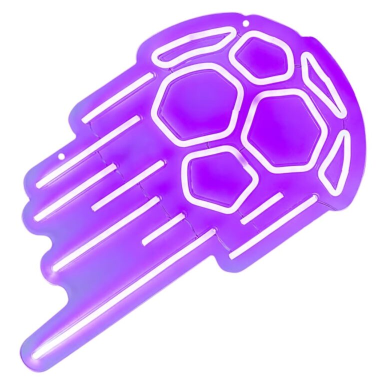 placa led neon futebol – 50cm com fonte