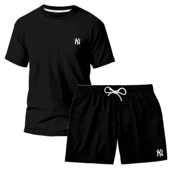 Kit Camiseta Algodão + Short Tactel Masculino Cas