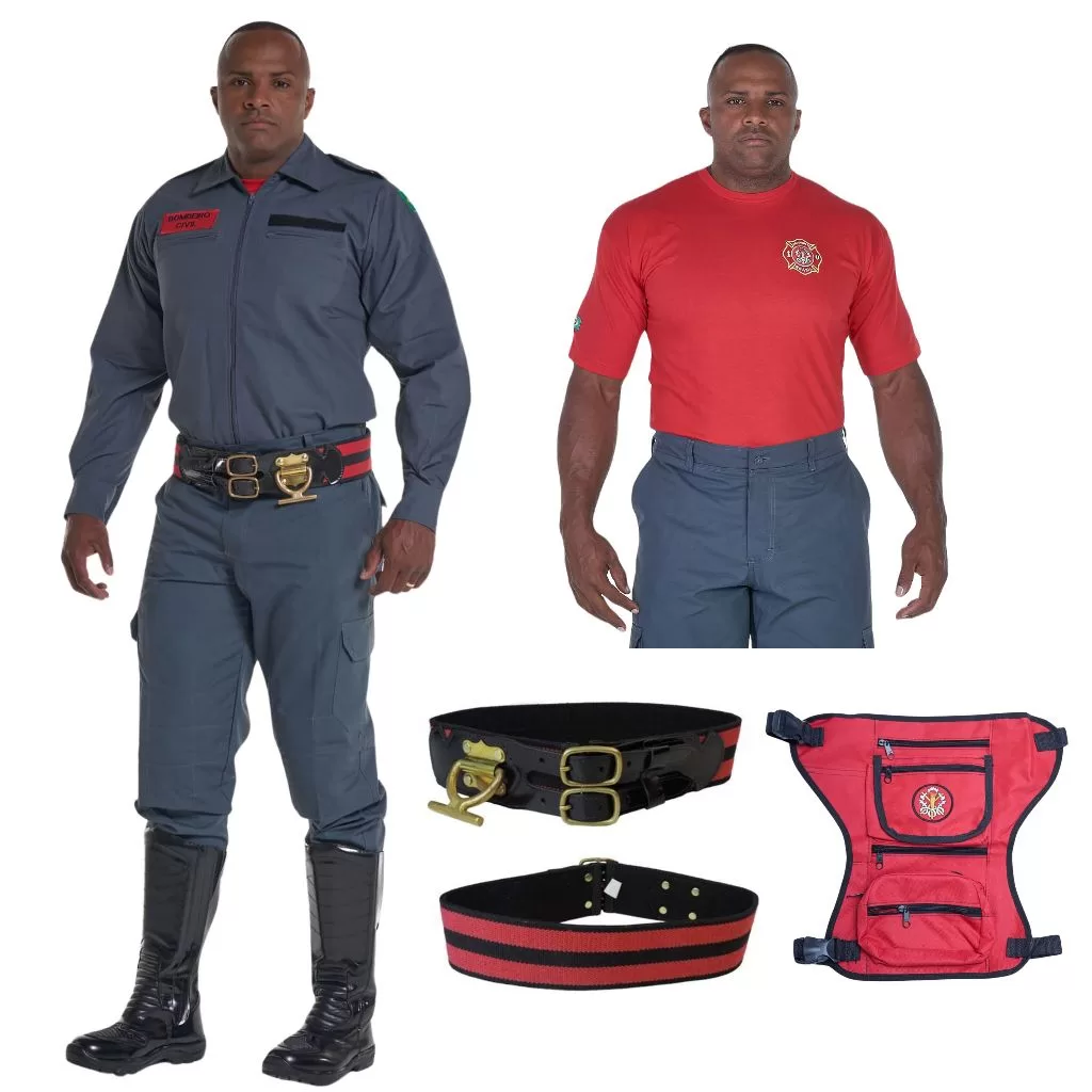 Kit Farda Profissional RipStop + Camiseta E Bolsão De Perna