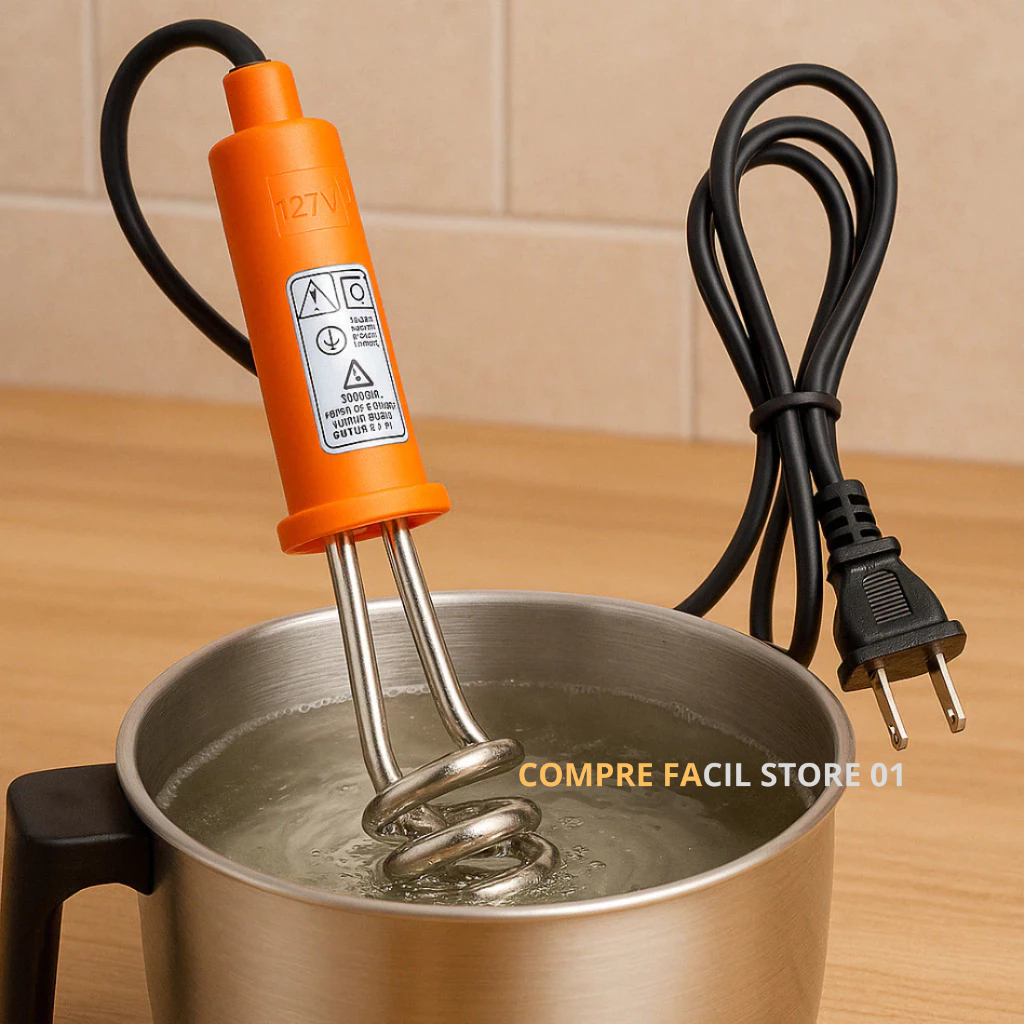 Ebulidor Elétrico 1000W  ou 500W Mergulhão Rabo Quente Aquecedor Água Portátil Café Rápido Bestfer
