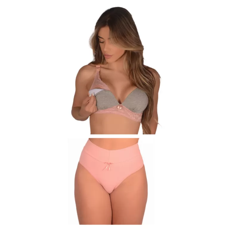 Kit Conjunto (Sutiã de Amamentação com Bojo + C