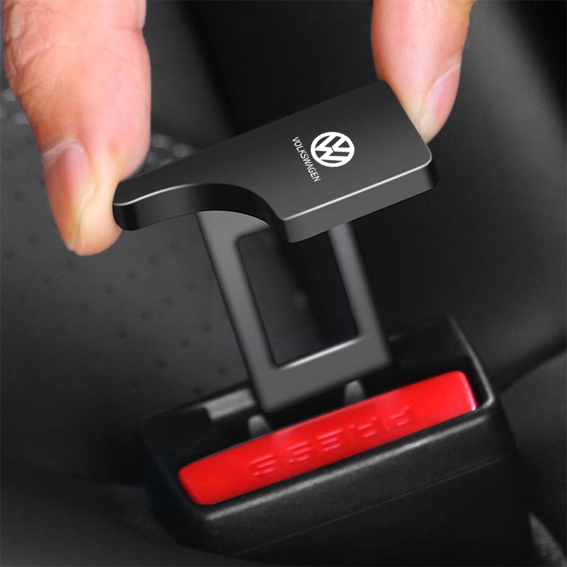 1pcs Cinto De Segurança Metálico Do Assento Carro Fivela Emblema Oculto Clip De Travamento Para Volk