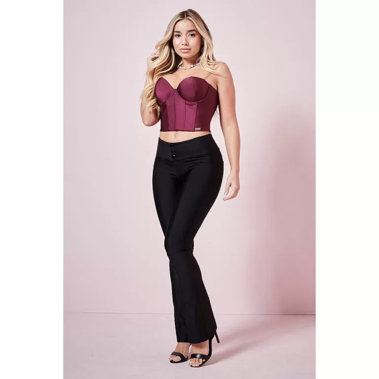 Calça Feminina Up Glam Flare Três Botões Planet