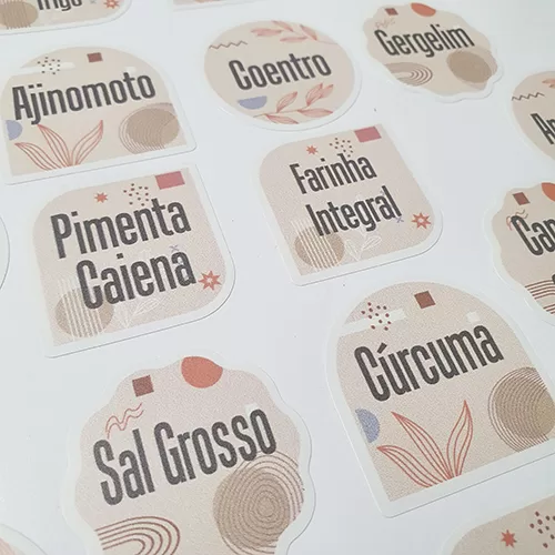 96 Etiquetas COM OS NOMES para potes de alimentos 