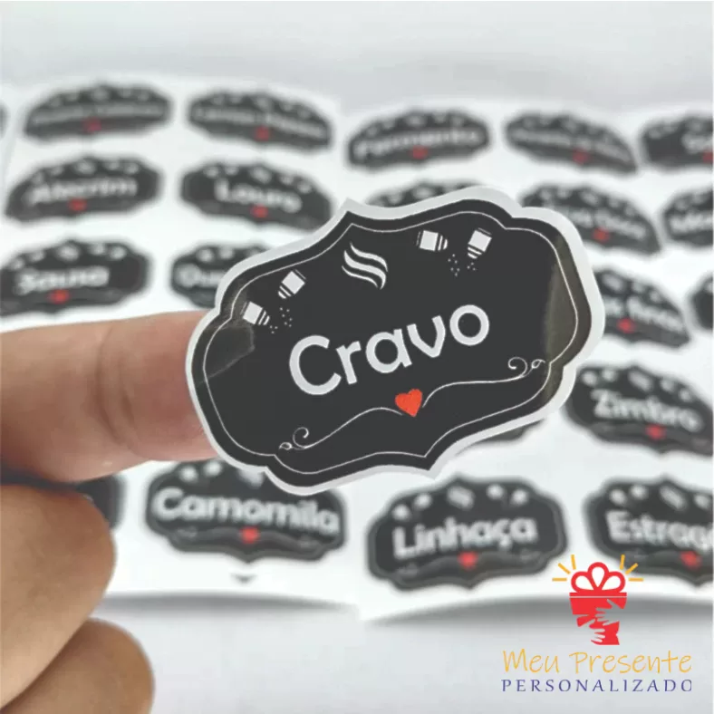 Etiquetas para Temperos KIT 66 Adesivos para Pote de Tempero e Mantimento Adesivo Tempero