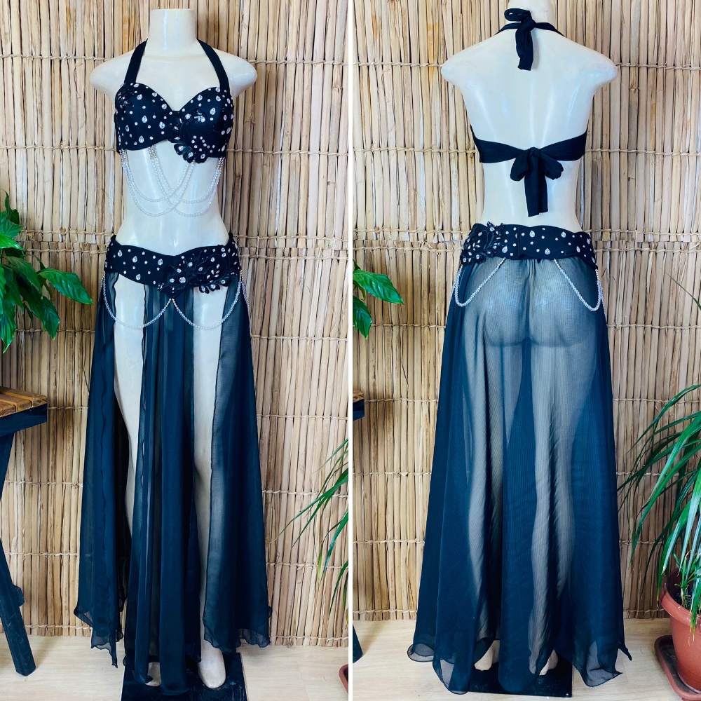 [Liquidação] Dança do Ventre Traje  Bordado Completo –  Pronta Entrega – TPCL-585