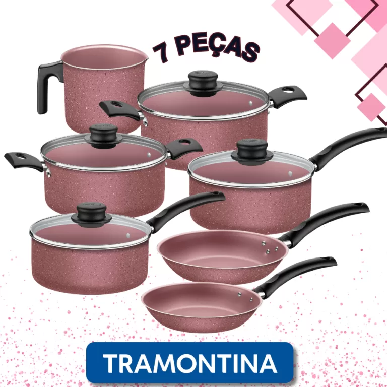 Jogo De Panela Da Tramontina 7 Pçs Alumínio Anti